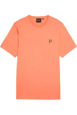 Lyle & Scott Koszulki, Mężczyzna, Czerwony, S, Koralowa Koszulka z Nadrukiem