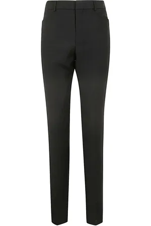 Tom Ford Spodnie, Mężczyzna, Czarny, M, Wełna, Jedwabne spodnie garniturowe z kieszeniami w stylu western Atticus z popeliny