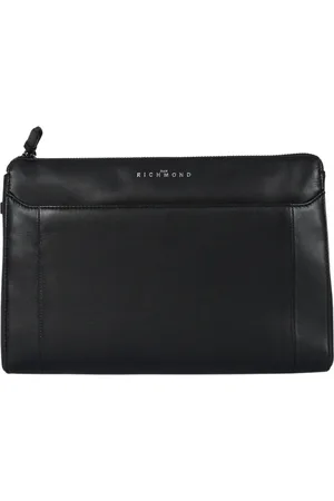 John Richmond Torebki, Mężczyzna, Czarny, ONE SIZE, Skóra, Torebka Pouch Bag