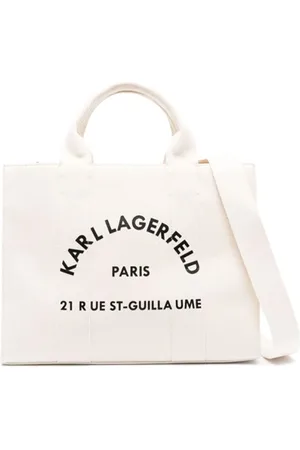 Karl Lagerfeld Torebki, Kobieta, Biały, ONE SIZE, Bawełna, Torba typu tote Rue St-Guillaume Square