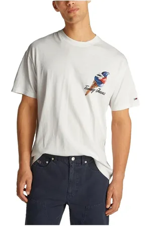 Tommy Hilfiger Koszulki, Mężczyzna, Biały, XL, Bawełna, Letnia Koszulka Energy