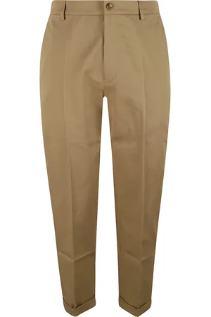 Kenzo Spodnie, Mężczyzna, Beżowy, W38, Bawełna, Klasyczne spodnie Chino
