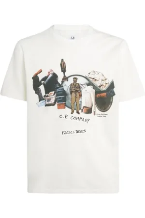 C.P. Company Koszulki, Mężczyzna, Biały, S, Bawełna, Koszulka Casual Jersey