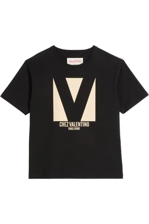 VALENTINO GARAVANI Koszulki, Mężczyzna, Czarny, L, Len, T-shirt Chez Valentino