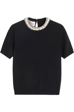 VALENTINO GARAVANI Swetry, Kobieta, Czarny, S, Wełna, Stylowy TOP dla miłośniczek mody