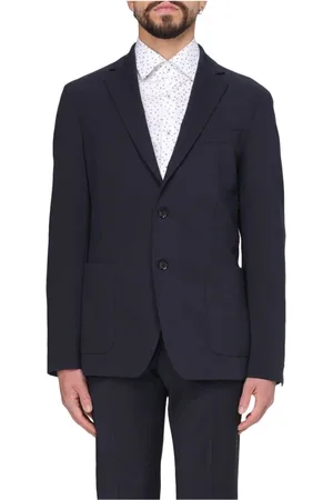 HUGO BOSS Kurtki, Mężczyzna, Niebieski, 3XL, Bawełna, Marynarka z dżerseju bawełnianego ze stretchem