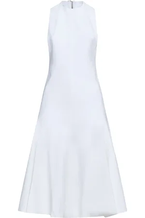 Jacquemus Sukienki, Kobieta, Biały, M, Biała Sukienka Midi