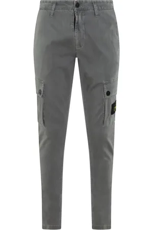 Stone Island Spodnie, Mężczyzna, Szary, W31, Bawełna, Spodnie Slim-fit