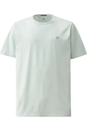 C.P. Company Koszulki, Mężczyzna, Niebieski, M, Bawełna, Lekki Top z Jersey