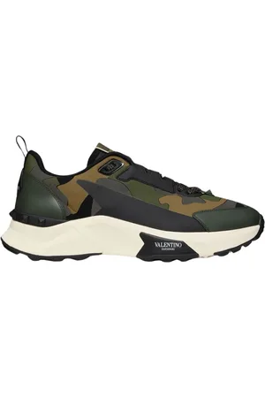 VALENTINO GARAVANI Buty, Mężczyzna, Zielony, 43 EU, Len, Stylowe Sneakersy
