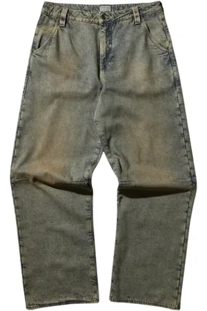 Guess Jeansy, Mężczyzna, Szary, W31, Bawełna, Spodnie flanelowe o luźnym kroju