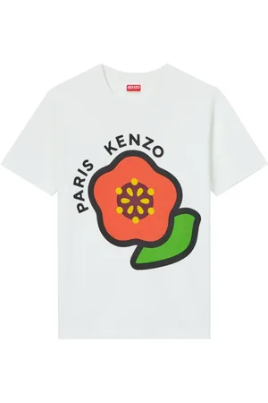 Kenzo Koszulki, Kobieta, Biały, M, Bawełna, T-shirt z okrągłym dekoltem