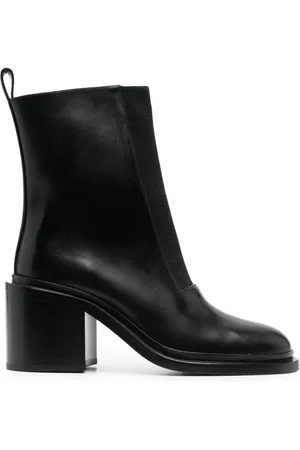 Jil Sander Buty, Kobieta, Czarny, 38 1/2 EU, Skóra, Botki na słupku