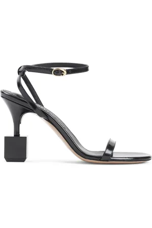 Jacquemus Buty, Kobieta, Czarny, 38 EU, Skóra, Sandały skórzane Bisou 90