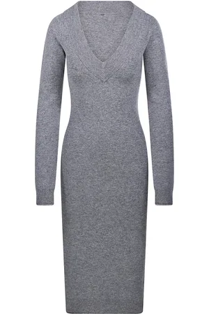 Sportmax Sukienki, Kobieta, Szary, L, Elegancka Sukienka dla Kobiet
