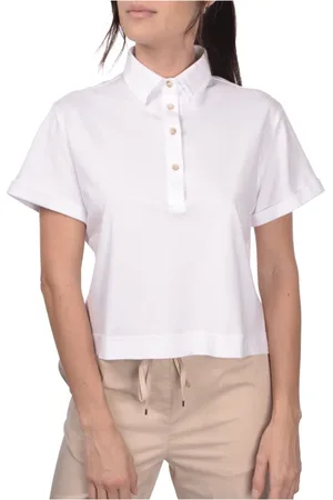 Gran Sasso Koszulki, Kobieta, Biały, M, Polo Shirts
