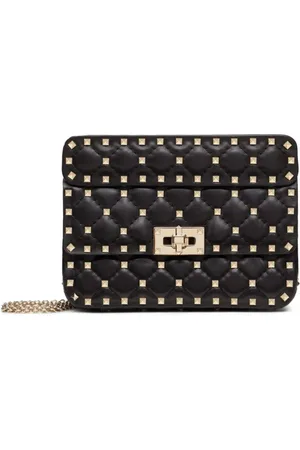 VALENTINO GARAVANI Torebki, Kobieta, Czarny, ONE SIZE, Skóra, Rockstud Spike Bag