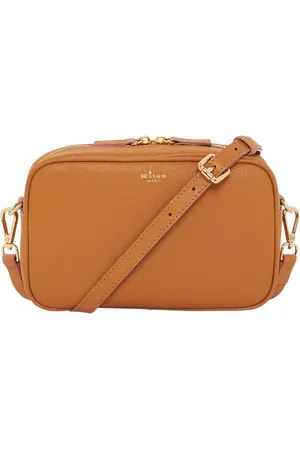 Kiton Torebki, Kobieta, brązowy, ONE SIZE, Skóra, Camelia Skórzana Mini Torebka Crossbody