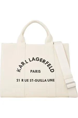 Karl Lagerfeld Torebki, Kobieta, Beżowy, ONE SIZE, Bawełna, Torebka Rue St-Guillaume Medium Tote Bag