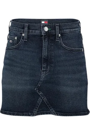 Tommy Hilfiger Spódnice, Kobieta, Niebieski, S, Bawełna, Spódnica jeansowa