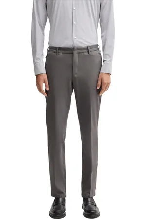 HUGO BOSS Spodnie, Mężczyzna, Szary, 4XL, Bawełna, Slim Fit Elastyczne Spodnie Bawełniane