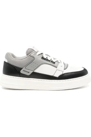 Emporio Armani Buty, Mężczyzna, Wielobarwność, 43 EU, Szare Sneakersy Sznurowane Podeszwa