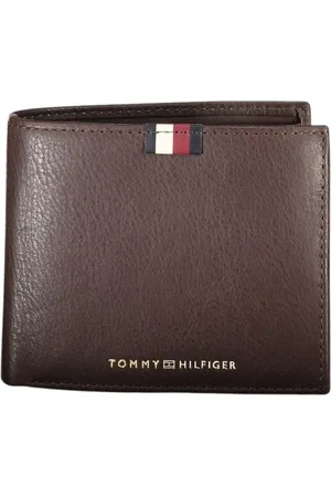 Tommy Hilfiger Akcesoria, Mężczyzna, brązowy, ONE SIZE, Skóra, Brązowy skórzany portfel