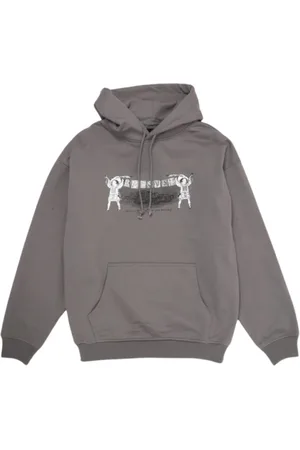 Rassvet Bluzy, Mężczyzna, Szary, XL, Klasyczny hoodie z grafiką na przodzie, ciemnoszary