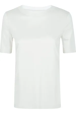 ELEVENTY Koszulki, Kobieta, Biały, L, Bawełna, Tencel Bawełna T-shirt z okrągłym dekoltem