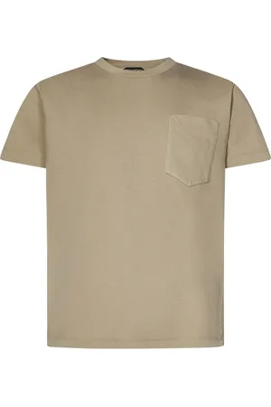 Tom Ford Koszulki, Mężczyzna, Beżowy, 4XL, Bawełna, Prążkowany T-shirt z okrągłym dekoltem