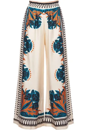 La DoubleJ Spodnie, Kobieta, Biały, XL, Placed Palazzo Pants
