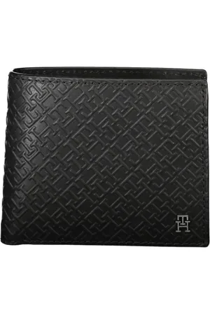 Tommy Hilfiger Akcesoria, Mężczyzna, Czarny, ONE SIZE, Skóra, Czarny skórzany portfel