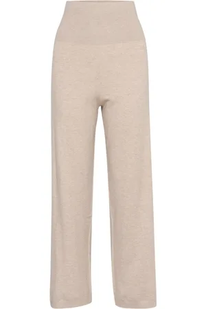 INWEAR Spodnie, Kobieta, Beżowy, XS, Spodnie o luźnym kroju z melanżowej dzianiny