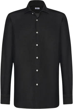 Kiton Koszule, Mężczyzna, Czarny, 2XL, Denim, Denimowa koszula ze sportowym wdziękiem