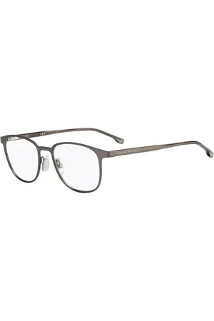HUGO BOSS Akcesoria, Mężczyzna, Szary, ONE SIZE, Szare Metalowe Oprawki Okularów