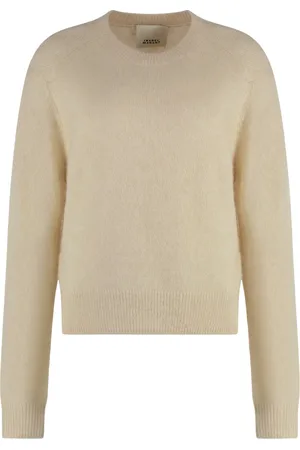 Isabel Marant Swetry, Kobieta, Beżowy, M, Wełna, Luksusowy sweter z okrągłym dekoltem
