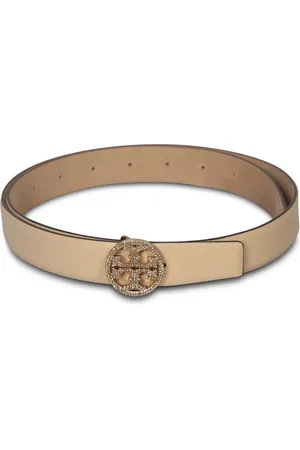 Tory Burch Akcesoria, Kobieta, Biały, L, Biały Skórzany Pasek Stylowy Dodatek