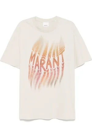 Isabel Marant Koszulki, Mężczyzna, Beżowy, M, Beżowy T-shirt Hugo G-B Faded Ecru