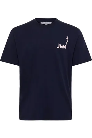 J.W.Anderson Koszulki, Mężczyzna, Niebieski, L, Bawełna, T-shirt z nadrukiem na plecach