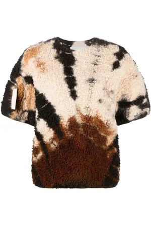 Jil Sander Koszulki, Kobieta, brązowy, S, Bawełna, Bawełniana koszulka Tie-Dye