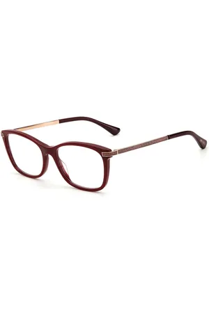 Jimmy Choo Akcesoria, Kobieta, Czerwony, ONE SIZE, Eleganckie okulary w bordowej oprawce z octanu