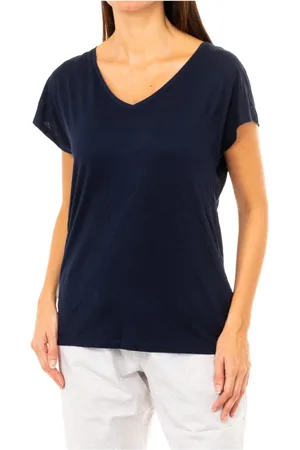 Tommy Hilfiger Koszulki, Kobieta, Niebieski, L, Koszulka z krótkim rękawem