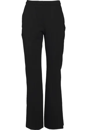 Karl Lagerfeld Spodnie, Kobieta, Czarny, M, Czarne spodnie punto o kroju slim-fit z wycięciami na mankietach