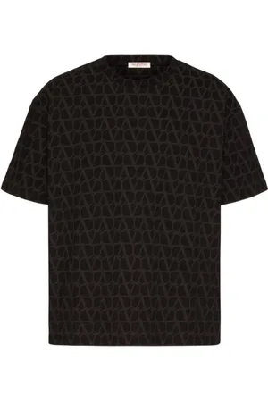 VALENTINO GARAVANI Koszulki, Mężczyzna, Czarny, S, Bawełna, Stylowy T-shirt MXM