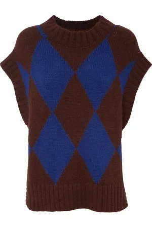 La DoubleJ Swetry, Kobieta, Niebieski, L, Argyle Gilet