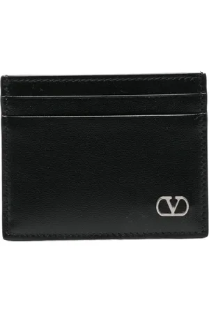 VALENTINO GARAVANI Akcesoria, Mężczyzna, Czarny, ONE SIZE, Skóra, Wizytownik VLogo Signature