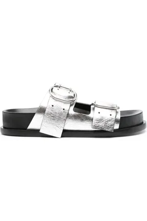 Jil Sander Buty, Kobieta, Szary, 40 EU, Skóra, Stylowe sandały