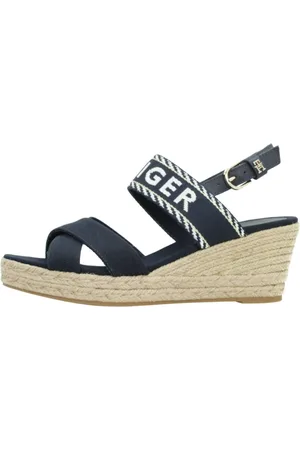 Tommy Hilfiger Buty, Kobieta, Niebieski, 40 EU, Seasonal Webbing Mid Wedge
