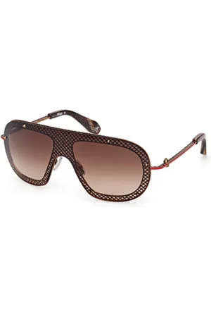 Christian Louboutin Akcesoria, unisex, brązowy, M, Metalowe Okulary Przeciwsłoneczne w Ciemnym Brązie