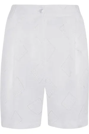 Kiton Szorty, Kobieta, Biały, 2XS, Bawełna, Szorty Bermuda
